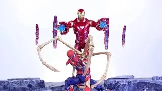 MARVEL LEGENDS IRON SPIDER & IRON MAN MK50 (Target Exclusive) AVENGERS 2 PACK ACTION FIGURE REVIEW