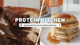 Brownie Batter Stuffed Protein Pancakes | Using PEScience NEW Protein Waffle & Pancake Mix