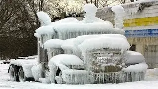 Big Cold Engines Starting Up