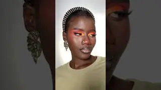Orange on black skin screams 🍊🍊. Orange eyeshadow tutorial