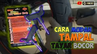 Plug Repair Kit. Quick and Easy. How to Plug a Tire. Cara mudah tampal tayar bocor