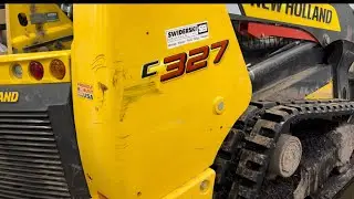 Air filter replacement on 2020 new holland c327 skid steer skid loader oem #fixitfriday #farming