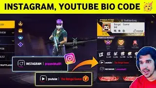 Free Fire YouTube & Instagram Bio Code | Free Fire Youtube Logo Kaise Lagaye | FF instagram Bio Code