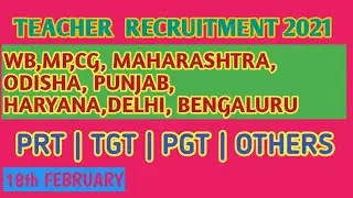 TEACHER VACANCY 2021 | TEACHER RECRUITMENT 2021 | TEACHER JOB 2021 | TEACHER JOB VACANCY 2021 | CTET