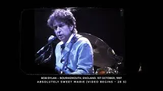 Bob Dylan live, video &mdash; Absolutely Sweet Marie, Bournemouth, 1st October, 1997