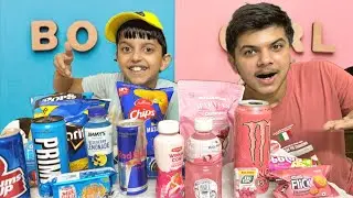 PINK Vs BLUE Shopping Challange 😁 | Yaatri