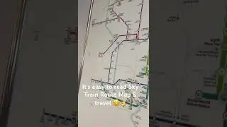 Easy to read sky train route map  #thailand อ่านแผนที่เส้นทางรถไฟฟ้าและการเดินทางในกรุงเทพฯ ได้ง่าย