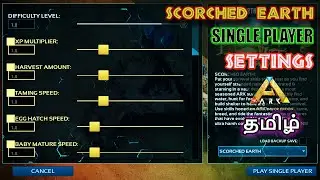 SCORCHED EARTH SINGLE PLAYER SETTINGS | ARK ULTIMATE MOBILE EDITION | MR RAPTOR | RAPTORS GAMING.