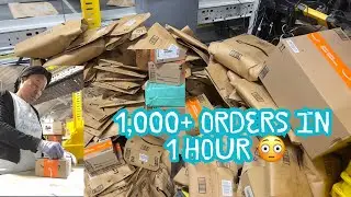 Packing 1,000 Amazon Orders Nearly Broke Me😳 #amazonwarehouse 