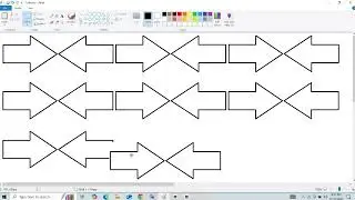 kids fill in the color left & right arrow ms paint #kidslearning #drawing #coloring