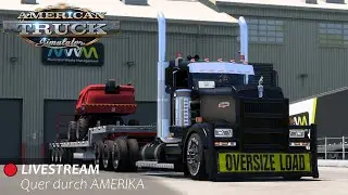 🔴 LIVESTREAM quer durch AMERIKA | 165 mi - HEBEB&Uuml;HNE | #LiveStream #ATS #virtualTrucker #fyp