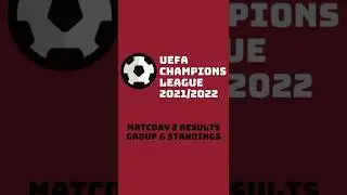 UEFA Champions League 2021/22 Matchday 2, group standings #shorts