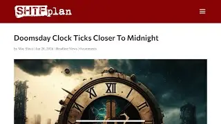Doomsday clock 85 seconds to midnight/fire eclipse & total blood eclipse