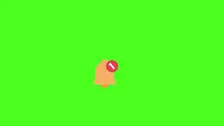 Green Screen Animated Notification Bell | No Copyright Free To Use (Chroma Key)