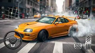 760HP Toyota SUPRA - Car Parking Driving School Gameplay. Android Games. Open world car driving.