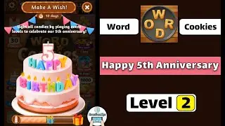Word Cookies Happy 5th Anniversary Event Level 2 Answers