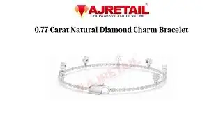 0.77 CT Natural Diamond Charm Bracelet