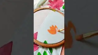 Fabric Painting | Saree Painting #fabricpainting #sareepainting #fabriccolours #hoop