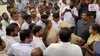 Revanth Reddy Arrested | MLA Seethakka meet Revanth Reddy at police station | Revanth Reddy Yuvasena