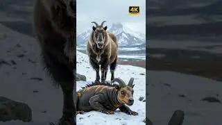 Black Mamba Ambushes Elk Calf in Misty Boreal Forest #viral