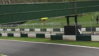 Cadwell Park - no limit racing! Crash!