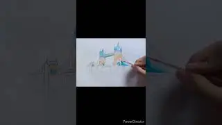 Easy drawing//How to draw tower bridge 🌉  #shorts #youtubeshorts #shortvideo