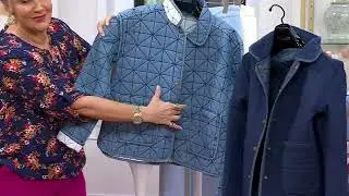 Joan Rivers 100% Cotton Reversible Quilted Denim Jacket on QVC