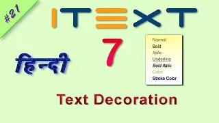 iText 7 bold, italic, underline font |