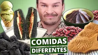 PROVAMOS COMIDAS DIFERENTES DO APLICATIVO / SANDUÍCHE DE PÃO DE CARVÃO, BOLINHO DOCE - Vale a pena?