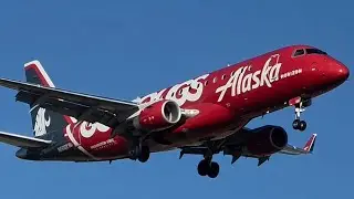 Alaska Horizon Washington State University livery landing in Boise 