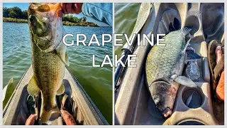 KAYAK FISHING GRAPEVINE LAKE.BIG FISH CATCHES 