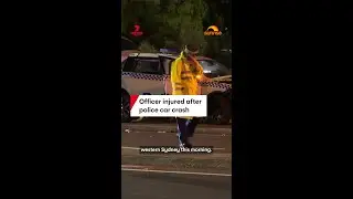 Officer injured after police car crash