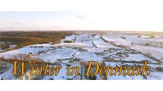 Winter in Denmark 2021 seen from above.