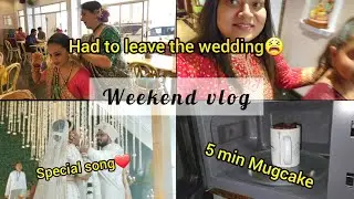 Easiest Mugcake Recipe| Missed the wedding😔| Sang a song for them❤  #vlog #youtube #wedding #new