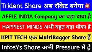 TRIDENT SHARE | AFFLE INDIA SHARE | HAPPIEST MINDS SHARE | KPIT TECH SHARE | INFOSYS SHARE❤️❤️🙏