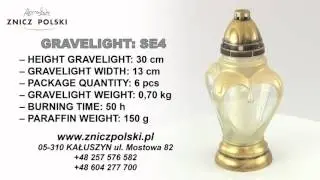 glass cemetery candles SE4 - Glass grave candles - manufacturer of candles and gravelights