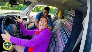 Karen Refuses to Exit Her Car and the Traffic Stop Explodes | Karen Instant Karma
