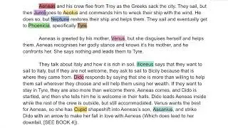 The Aeneid: Book 1 Summary