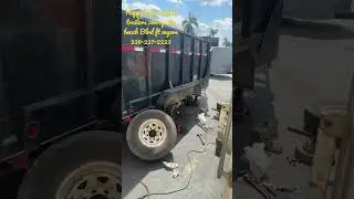 Dump trailer and dent repair on enclosed trailer