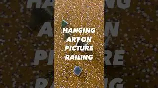 How I hang art on picture railing! #diy #artwork #shorts #diyhomedecor