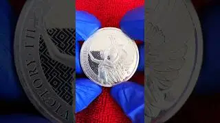St. Helena Victory Through Harmony Silver Coin #shorts #silver #coin #angel #peace #love #gold #4k