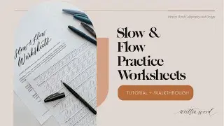 Slow & Flow Calligraphy Worksheets - Free Brush Pen Drills for Relaxation