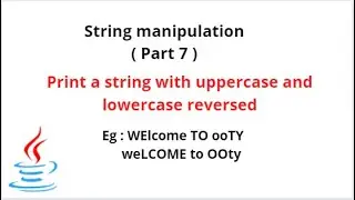 reverse uppercase and lowercase letters in a string | malayalam | Code eureka