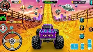 MEGA RAMP CAR STUNT Game Level 14! 😱 Impossible Monster Truck Jumps & Ultimate Driving Gameplay