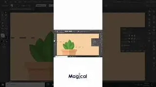 Flat Design Potted Plants Illustrator CC  #photoshopcc #adobeillustrator