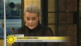 Frida Fahrmans festliga nyårsdukningar - Nyhetsmorgon (TV4)