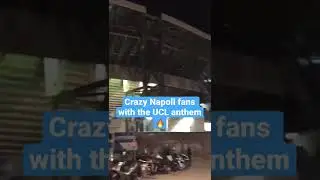 Crazy #napoli fans with the #ucl anthem #shorts #shortvideo #football #fans #championsleague #anthem