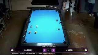 CASSIDY vs JUSTIN - TRICKSHOTS SPORTS BAR - TABLE 1 | EvoSports
