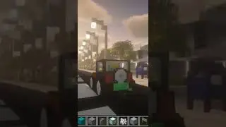 Minecraft City World Modern Neighborhood drive around🚗 #shorts