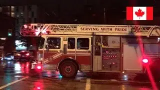 Vancouver Fire Engines, Quint, & Battallion Chief Responding To Fire Call